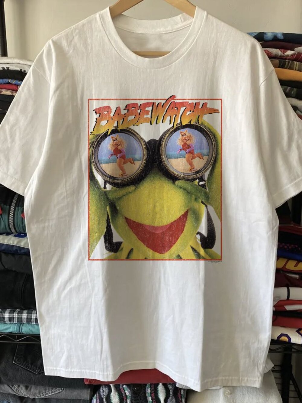 90s Kermit Babe Watch White Tee